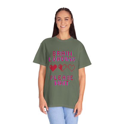 T-Shirt Brain Loading Unisex T-shirt Gamer Gift Fun Gift Geeky Apparel Cute Slogan Tee Perfect for Relaxation