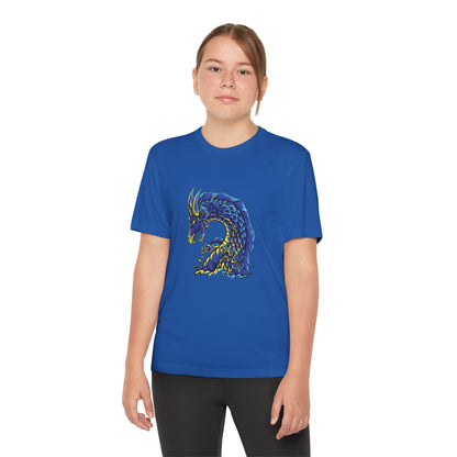 T-Shirt  Youth Dragon Graphic Tee Competitive Spirit Shirt for Kids Epic Dragon Art Birthday Gift Sports Event Apparel