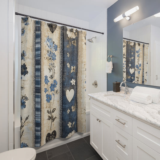 Shower Curtain Boho Bathroom Decor Cottagecore Style Floral Prints Gift for Homeowners Beautiful Country Western Style Vintage Floral