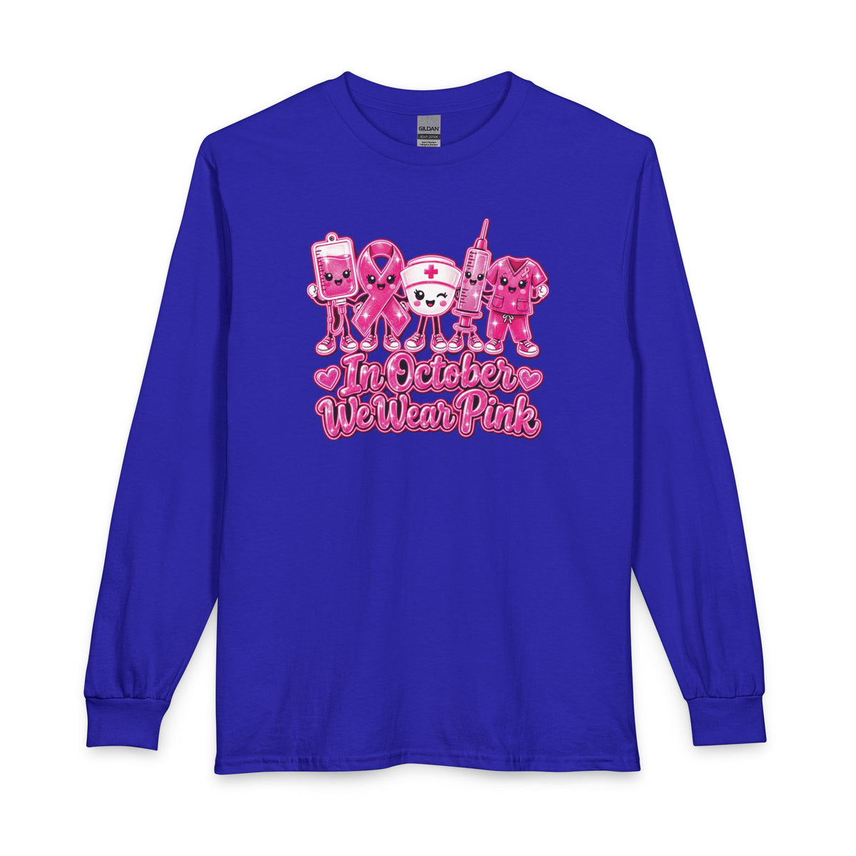 Breast Cancer Awareness Long Sleeve Shirt - "In October We Wear Pink"