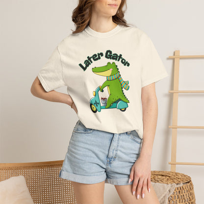 Later Gator After While Gator T-Shirt Cute Cartoon Alligator Scooter Tee Gift