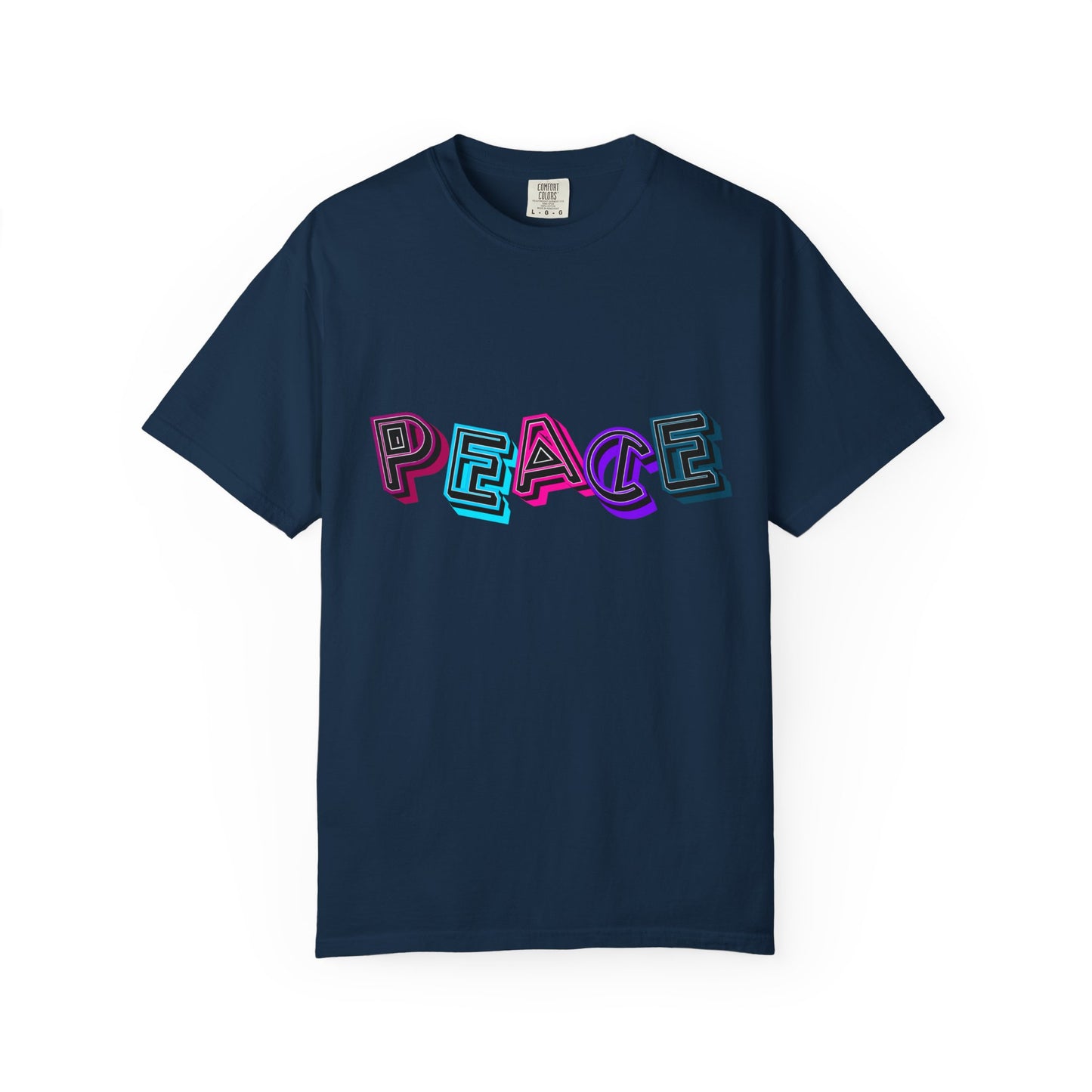T-Shirt Vibrant Peace Heart T-Shirt Unisex Graphic Tee Summer Festival Wear Gift for Music Lovers Casual Everyday Top