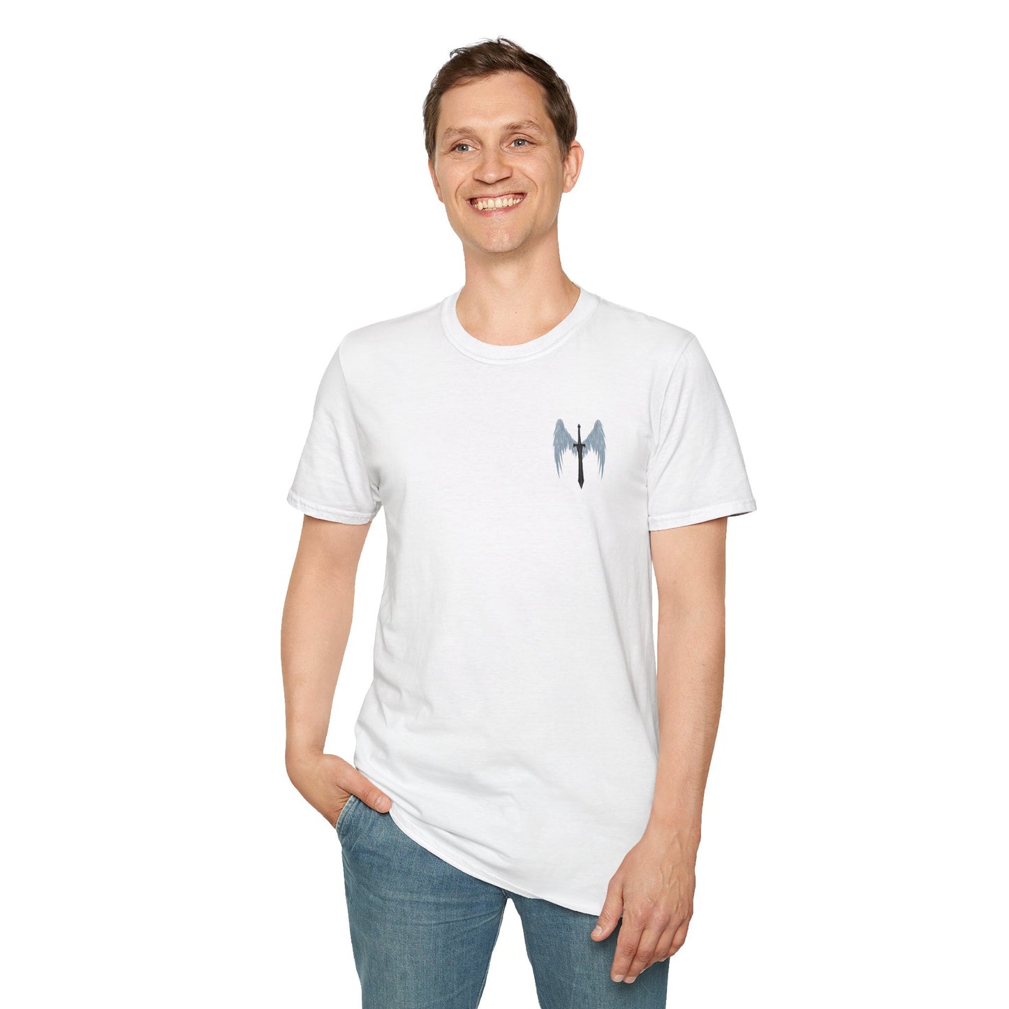 T-Shirt Unisex Softstyle T-Shirt with Inspirational Psalm Design Motivational Tee Christian Apparel Faith-Based Gift Casual Wear