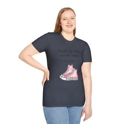 Faith-Inspired Unisex T-Shirt, Walk by Faith Tee, Christian Graphic Shirt, Inspirational Apparel, Casual Everyday Wear, Birthday Gift Idea