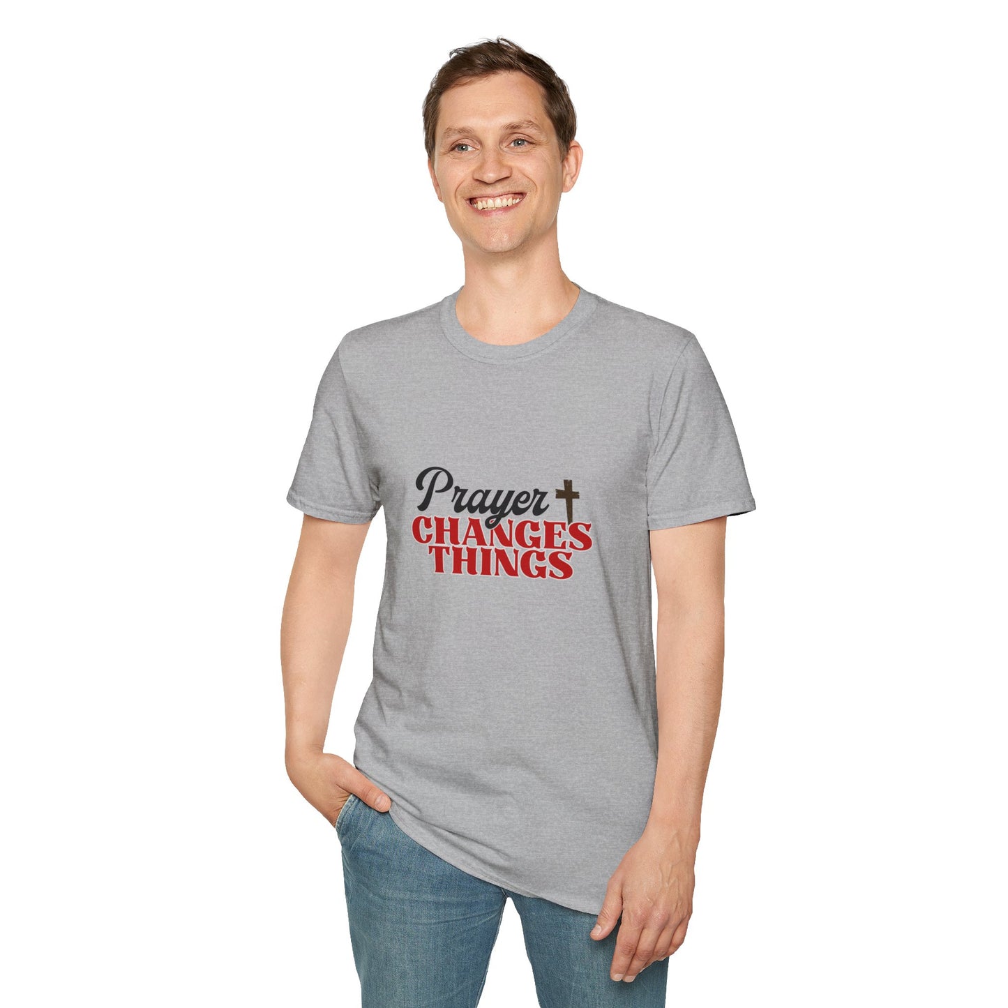 Prayer Changes Things T-Shirt Inspirational Christian Faith Tee Faith Based Spiritual Tee
