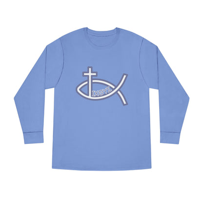 Faith-Inspired Long Sleeve Crewneck Tee - Perfect for Believers, Christian Gifts, Religious Apparel, Everyday Wear, Inspirational Clothing