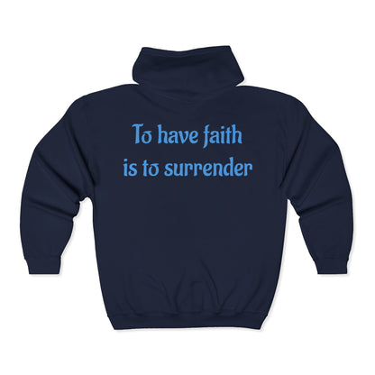 Sweatshirt Faith-Inspired Zip Hoodie Unisex Cross Design Sweatshirt Inspirational Gift Casual Wear Religious Apparel Cozy Layering
