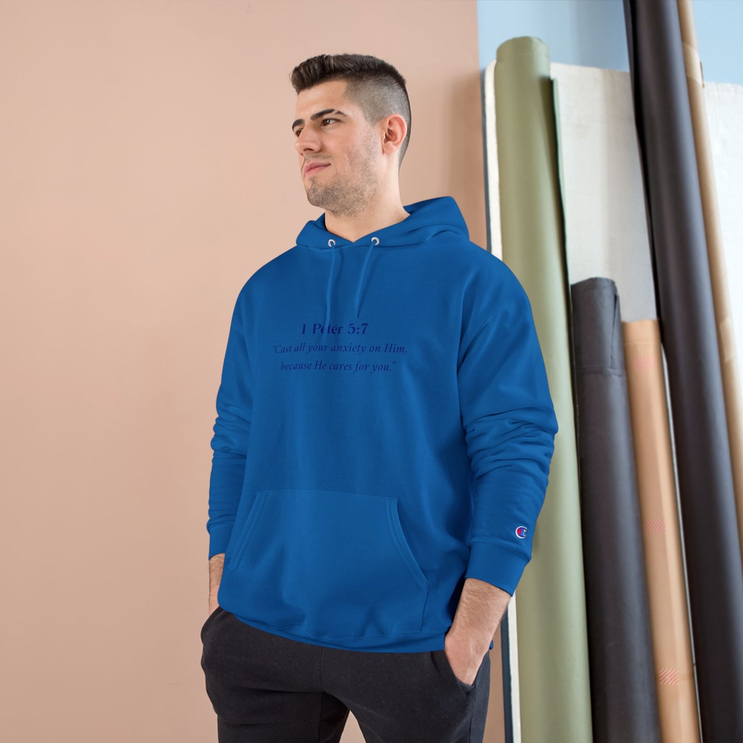 Faith-Inspired Champion Hoodie, Cozy Sweatshirt, Inspirational Gift, Christian Apparel, Religious Wear, Motivational Cozy Clothing
