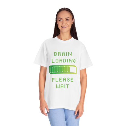 T-Shirt Loading Awareness T-Shirt - 8-bit Humor Gamer Gift Brain Loading Tee Unisex Graphic Shirt Quirky Humor Clothing