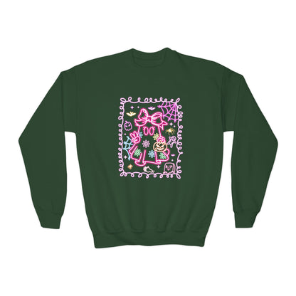 Sweatshirt Youth Crewneck Sweatshirt Cute Pastel Floral Design Cozy Gift for Kids Perfect for Birthdays Spring and Everyday Wear