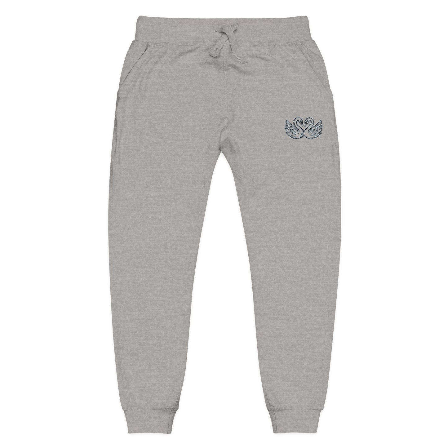 Embroidered Unisex Fleece Sweatpants - Cozy Comfort in Blush Pink