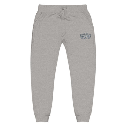 Embroidered Unisex Fleece Sweatpants - Cozy Comfort in Blush Pink