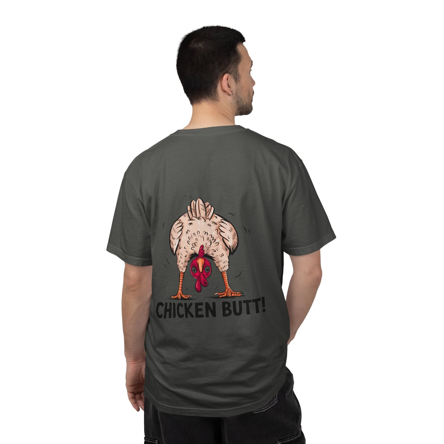 Chicken Butt T-Shirt "Guess What? Chicken Butt!" Funny Novelty Tee Conversation Starter Humorous Statement