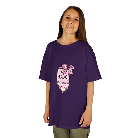 T-Shirt Kids Heavy Cotton™ Tee Fun Graphic Cute School Shirt Everyday Wear Coquette Design