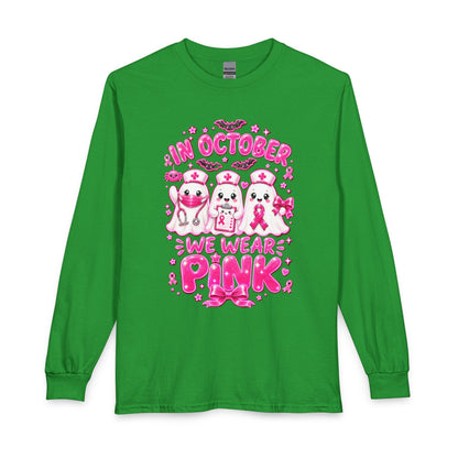 Long Sleeve Shirt — "In October We Wear Pink" Breast Cancer Awareness