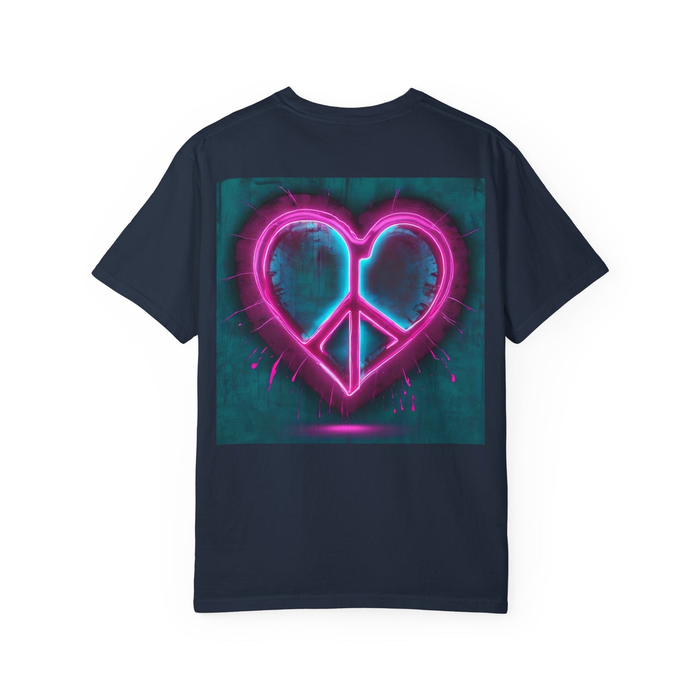T-Shirt Vibrant Peace Heart T-Shirt Unisex Graphic Tee Summer Festival Wear Gift for Music Lovers Casual Everyday Top