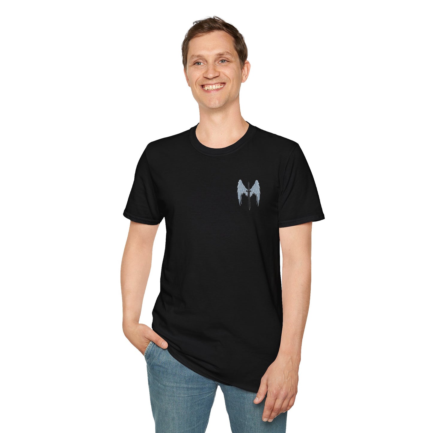 T-Shirt Unisex Softstyle T-Shirt with Inspirational Psalm Design Motivational Tee Christian Apparel Faith-Based Gift Casual Wear