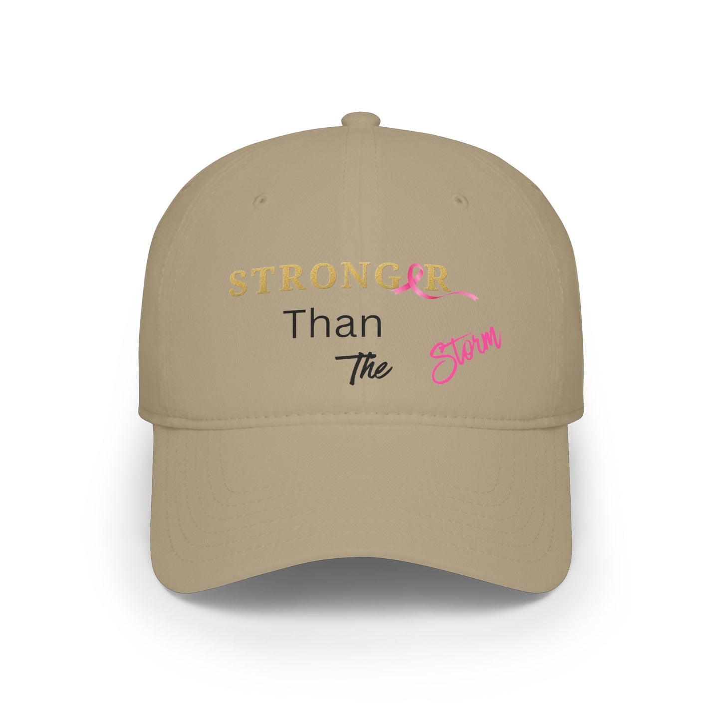 Baseball Cap Stronger Than The Storm Inspirational Low Profile Hat Cancer Awareness Gift