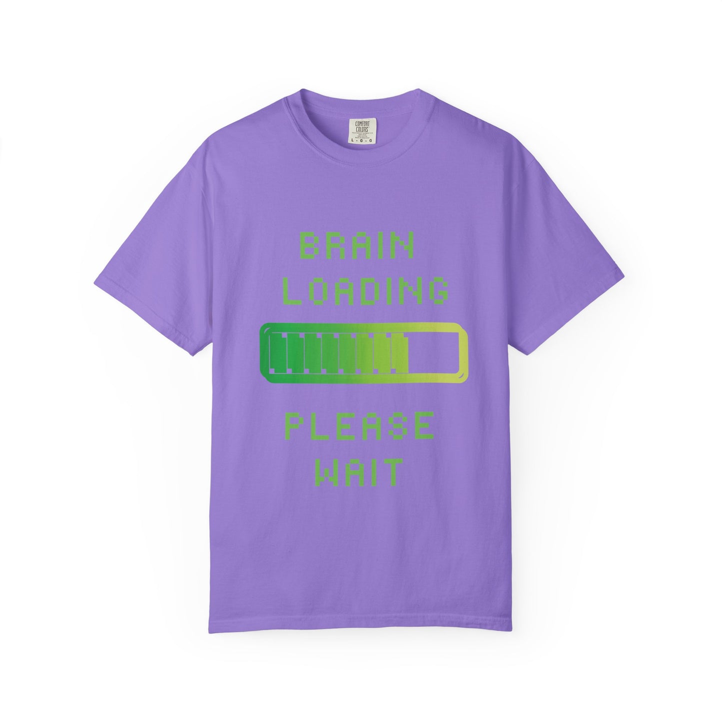 T-Shirt Loading Awareness T-Shirt - 8-bit Humor Gamer Gift Brain Loading Tee Unisex Graphic Shirt Quirky Humor Clothing