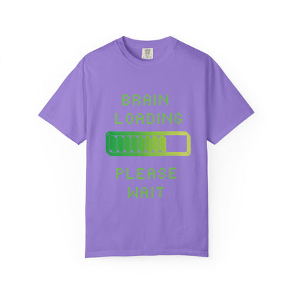 T-Shirt Loading Awareness T-Shirt - 8-bit Humor Gamer Gift Brain Loading Tee Unisex Graphic Shirt Quirky Humor Clothing