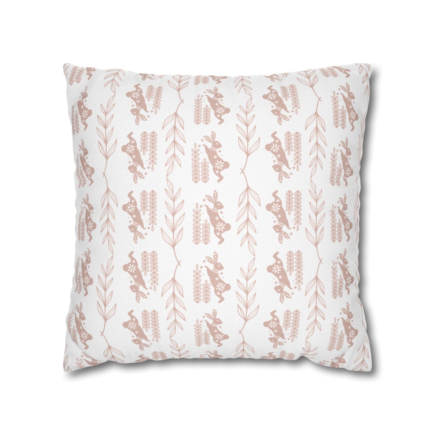 Boho Blush Floral Throw Pillowcase