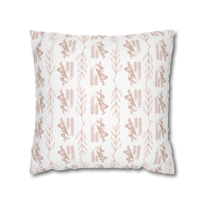 Boho Blush Floral Throw Pillowcase