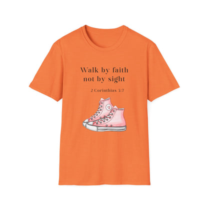 Faith-Inspired Unisex T-Shirt, Walk by Faith Tee, Christian Graphic Shirt, Inspirational Apparel, Casual Everyday Wear, Birthday Gift Idea
