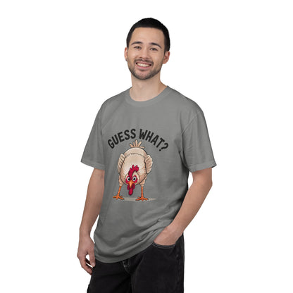 Chicken Butt T-Shirt "Guess What? Chicken Butt!" Funny Novelty Tee Conversation Starter Humorous Statement