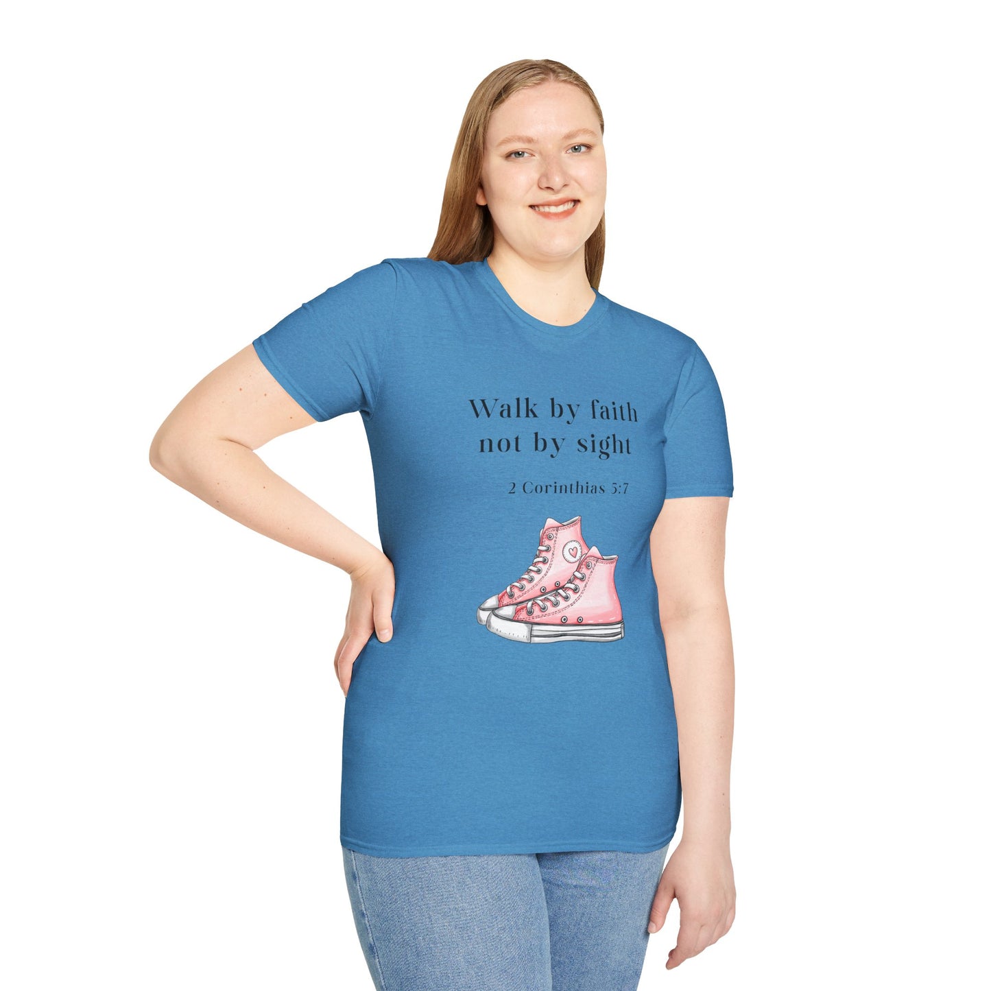Faith-Inspired Unisex T-Shirt, Walk by Faith Tee, Christian Graphic Shirt, Inspirational Apparel, Casual Everyday Wear, Birthday Gift Idea
