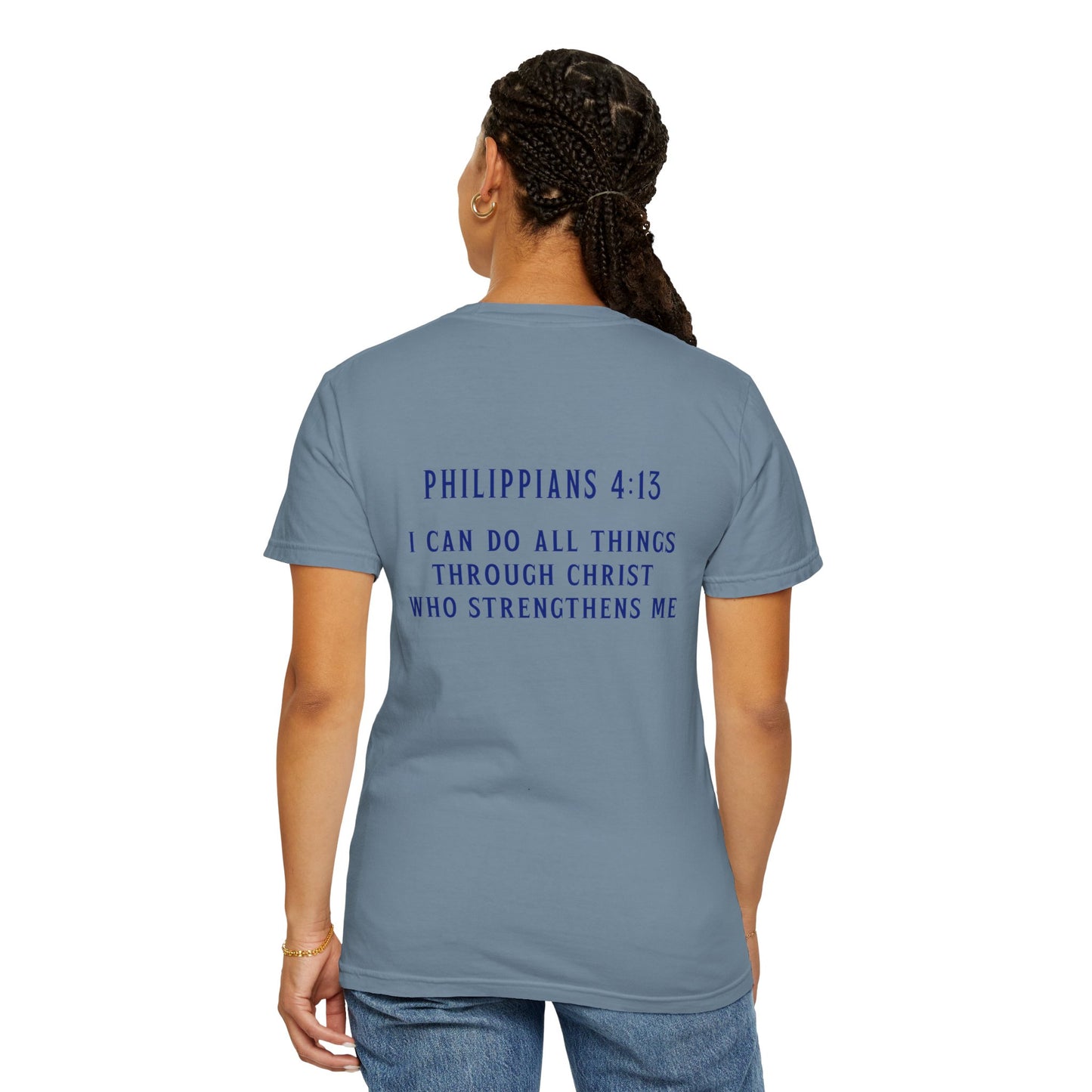 T-Shirt Inspirational Christian T-Shirt Cross & Philippians 4:13 Unisex Apparel Faith Tee Religious Gift Motivational Shirt