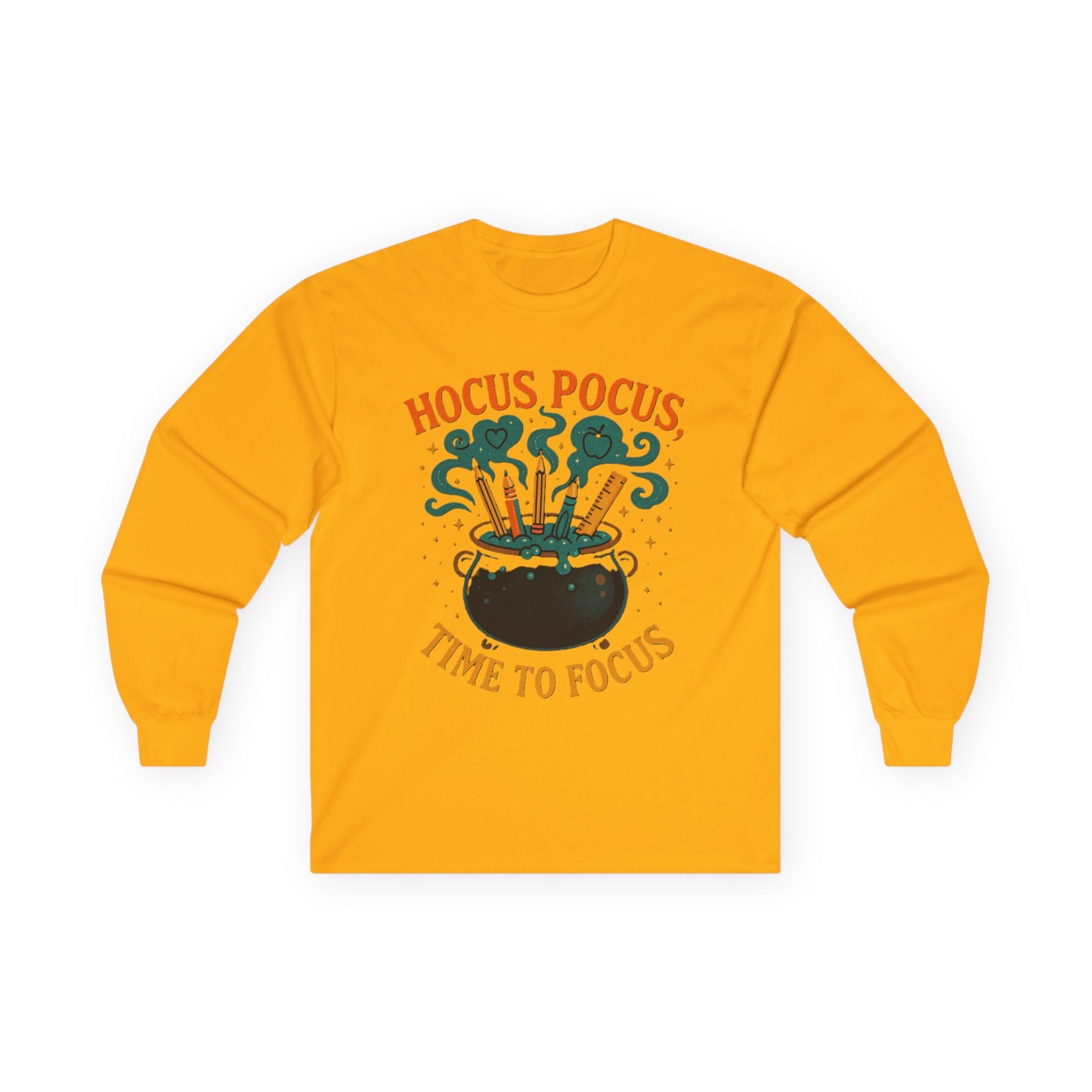 T-Shirt Hocus Pocus Long Sleeve Tee Halloween Shirt Funny Graphic Tee Autumn Fashion Unisex Casualwear Spooky Season Apparel