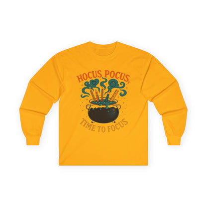 T-Shirt Hocus Pocus Long Sleeve Tee Halloween Shirt Funny Graphic Tee Autumn Fashion Unisex Casualwear Spooky Season Apparel