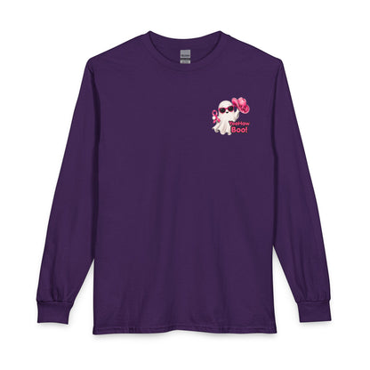 Breast Cancer Awareness Long Sleeve — "In October We Wear Pink" Ghost Tee