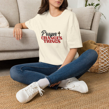 Prayer Changes Things T-Shirt Inspirational Christian Faith Tee Faith Based Spiritual Tee
