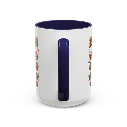 Accent Coffee Mug — "A Girl Can't Survive on Coffee Alone" Cute Squirrel Faith Mug