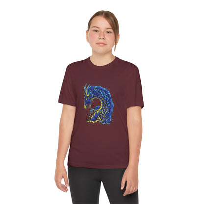 T-Shirt  Youth Dragon Graphic Tee Competitive Spirit Shirt for Kids Epic Dragon Art Birthday Gift Sports Event Apparel