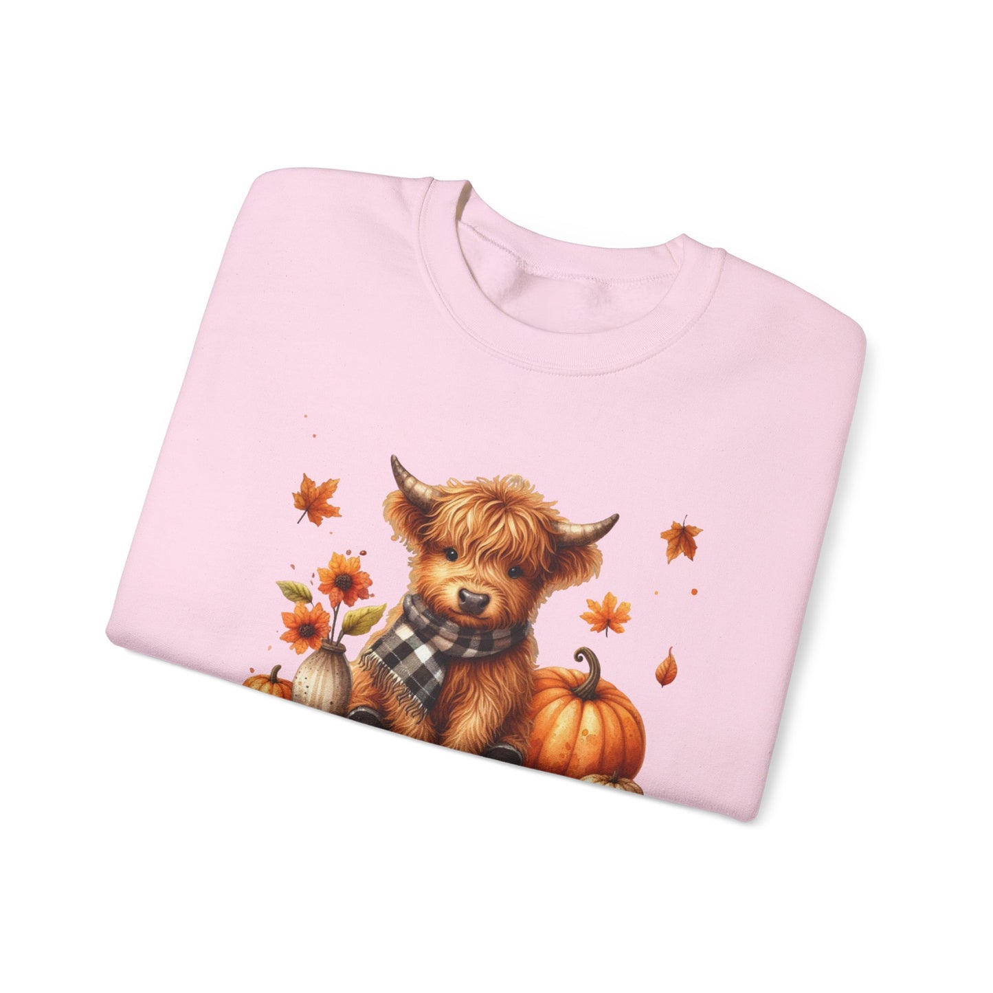 Sweatshirt Autumn Wear Funny Crewneck Pullover Fall Fashion Farm Style Cozy  Casual Outfit Highland Cow Design Print Comfort Wear Cotton Blend