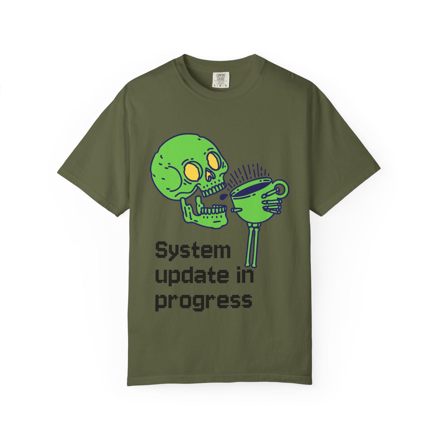 T-Shirt Funny Skeleton T-Shirt Unisex Graphic Tee Halloween Shirt Casual Wear Gift for Tech Lovers Humor Apparel