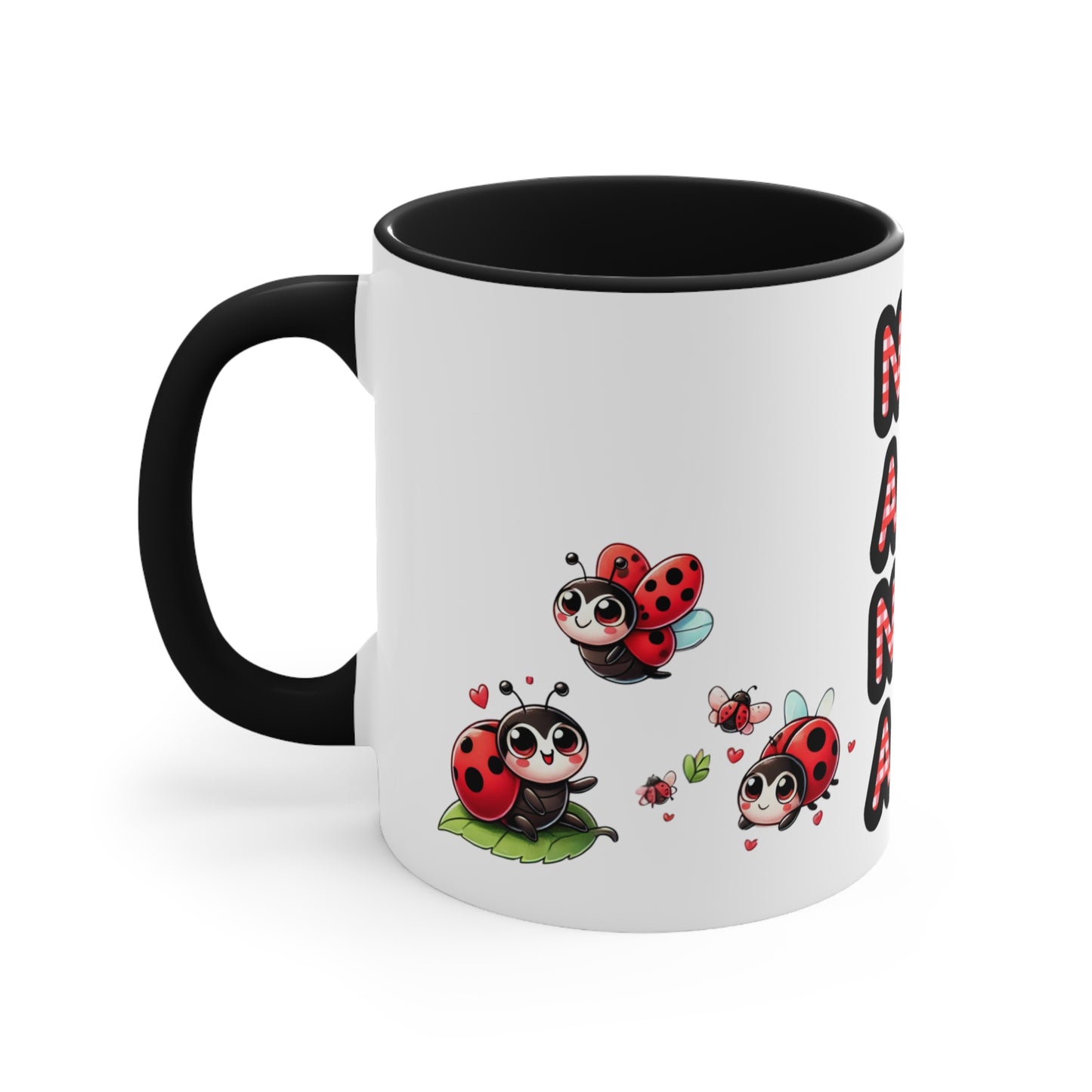 Coffee Mug Personalized Nana Ladybug Accent Mug - Cute Gift for Grandmothers