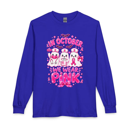 Long Sleeve Shirt — "In October We Wear Pink" Breast Cancer Awareness