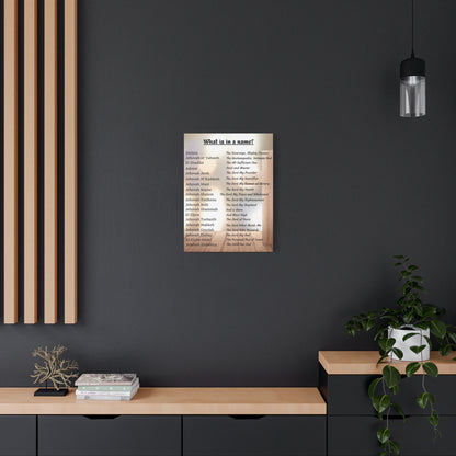 Wall Art Spiritual Print Inspirational Home Decor Religious Canvas Name of God Artwork Faith-Based Gift Idea Unique Scripture Art