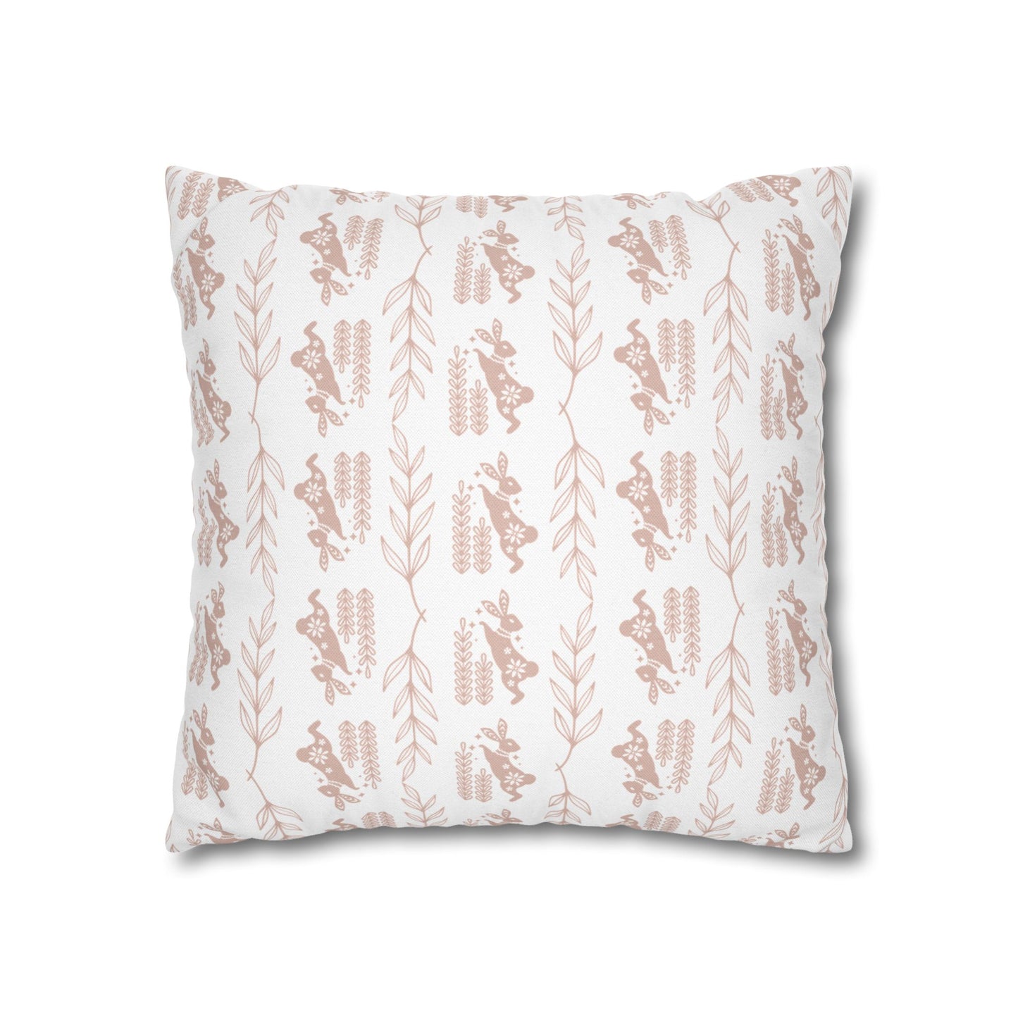 Boho Blush Floral Throw Pillowcase