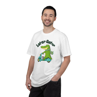 Later Gator After While Gator T-Shirt Cute Cartoon Alligator Scooter Tee Gift