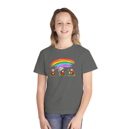 Kids Rainbow Ladybug Tee — Cute Playful Graphic Youth T-Shirt