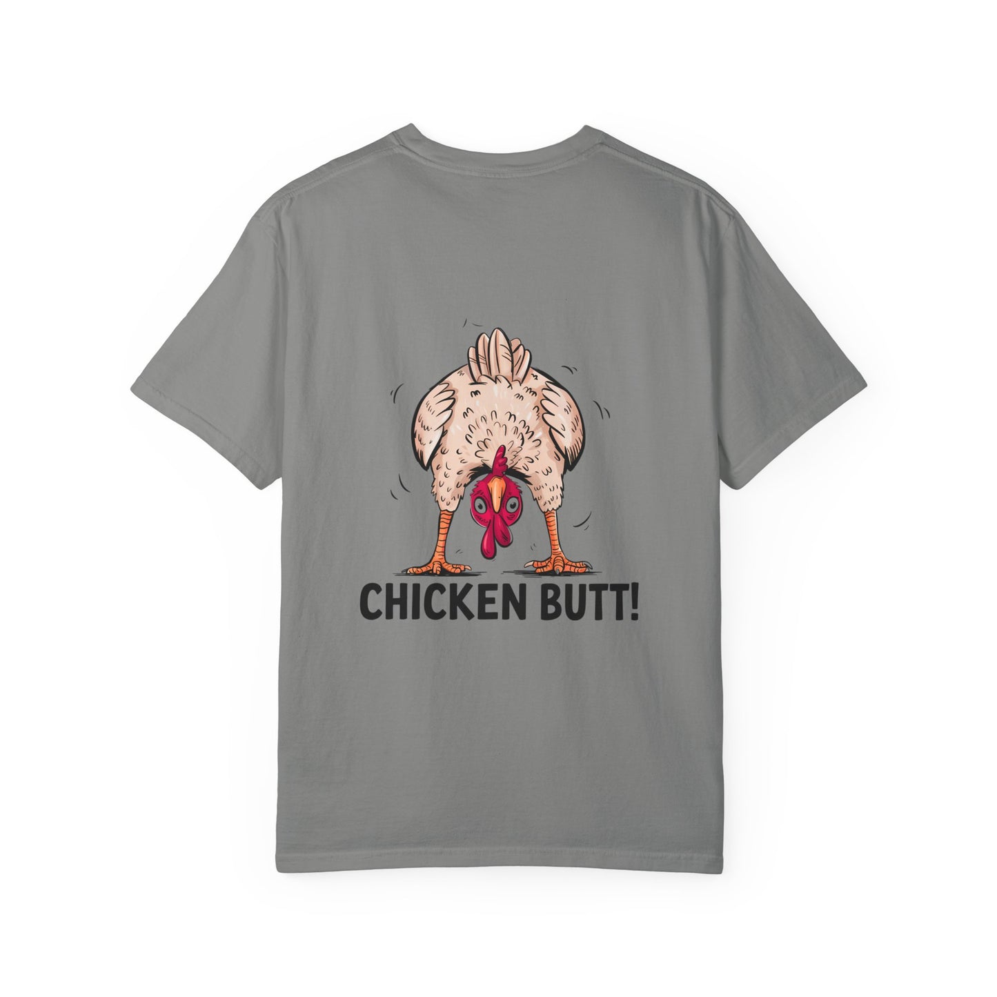 Chicken Butt T-Shirt "Guess What? Chicken Butt!" Funny Novelty Tee Conversation Starter Humorous Statement