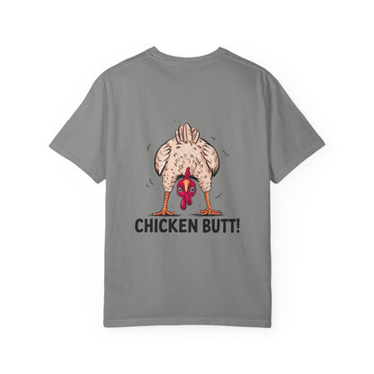 Chicken Butt T-Shirt "Guess What? Chicken Butt!" Funny Novelty Tee Conversation Starter Humorous Statement