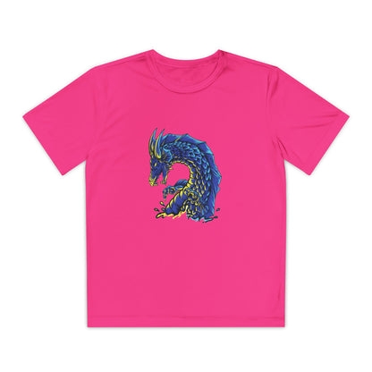 T-Shirt  Youth Dragon Graphic Tee Competitive Spirit Shirt for Kids Epic Dragon Art Birthday Gift Sports Event Apparel