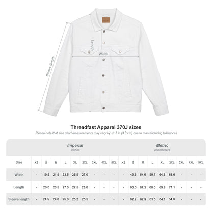 Denim Jacket Embroidered Unisex Denim Jacket Boho Style Jacket Denim Outerwear for Him Casual Jacket Unique Gift for Her