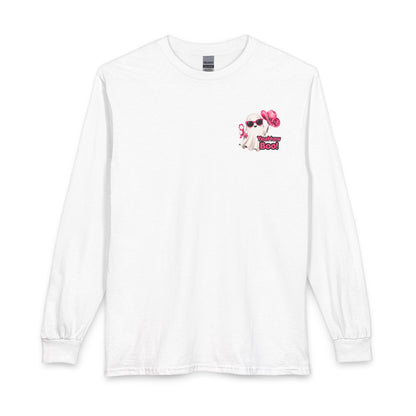 Breast Cancer Awareness Long Sleeve — "In October We Wear Pink" Ghost Tee