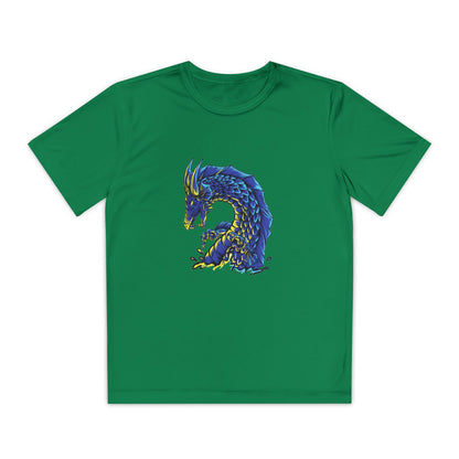 T-Shirt  Youth Dragon Graphic Tee Competitive Spirit Shirt for Kids Epic Dragon Art Birthday Gift Sports Event Apparel